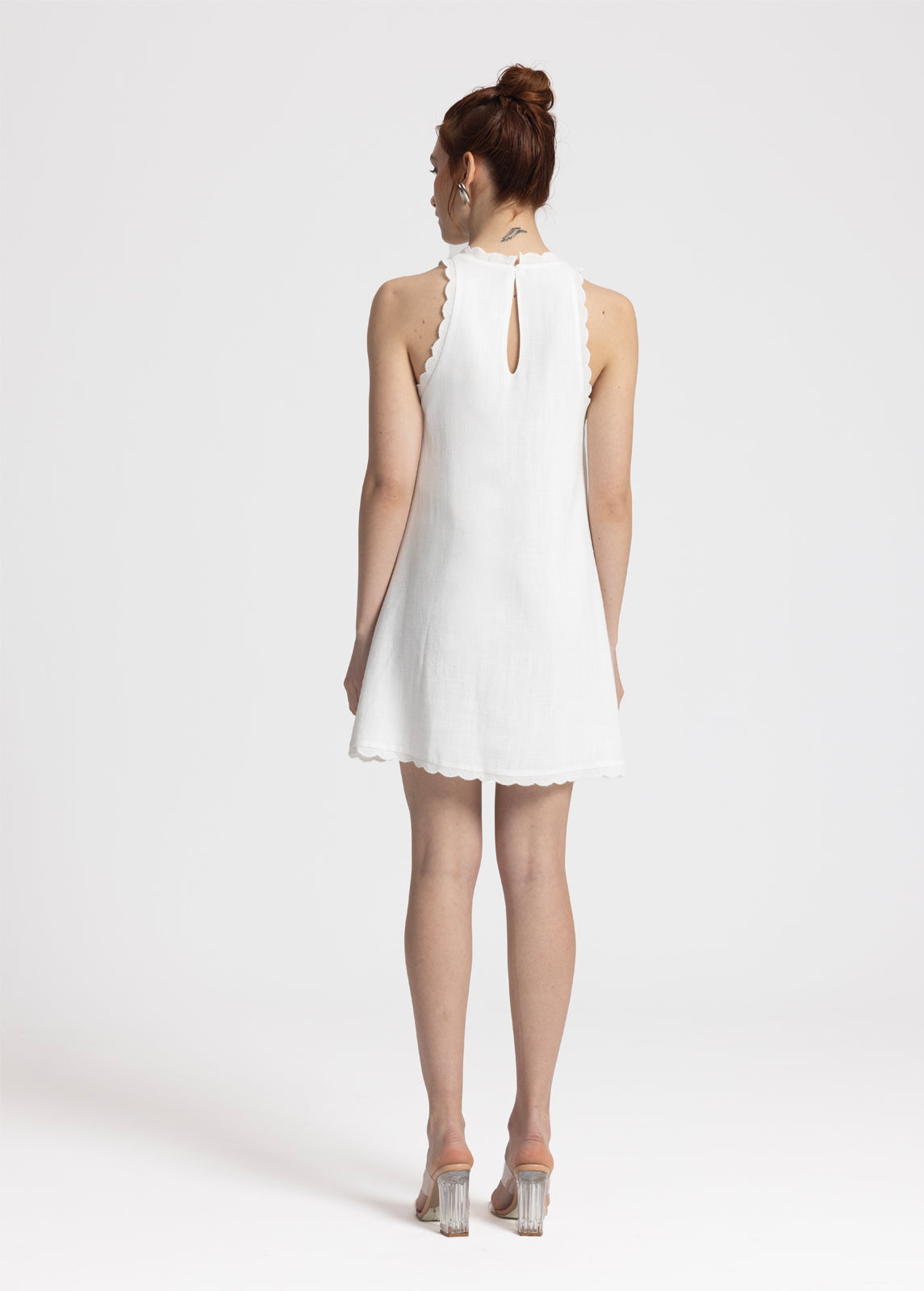 Calia White Mini Linen Dress