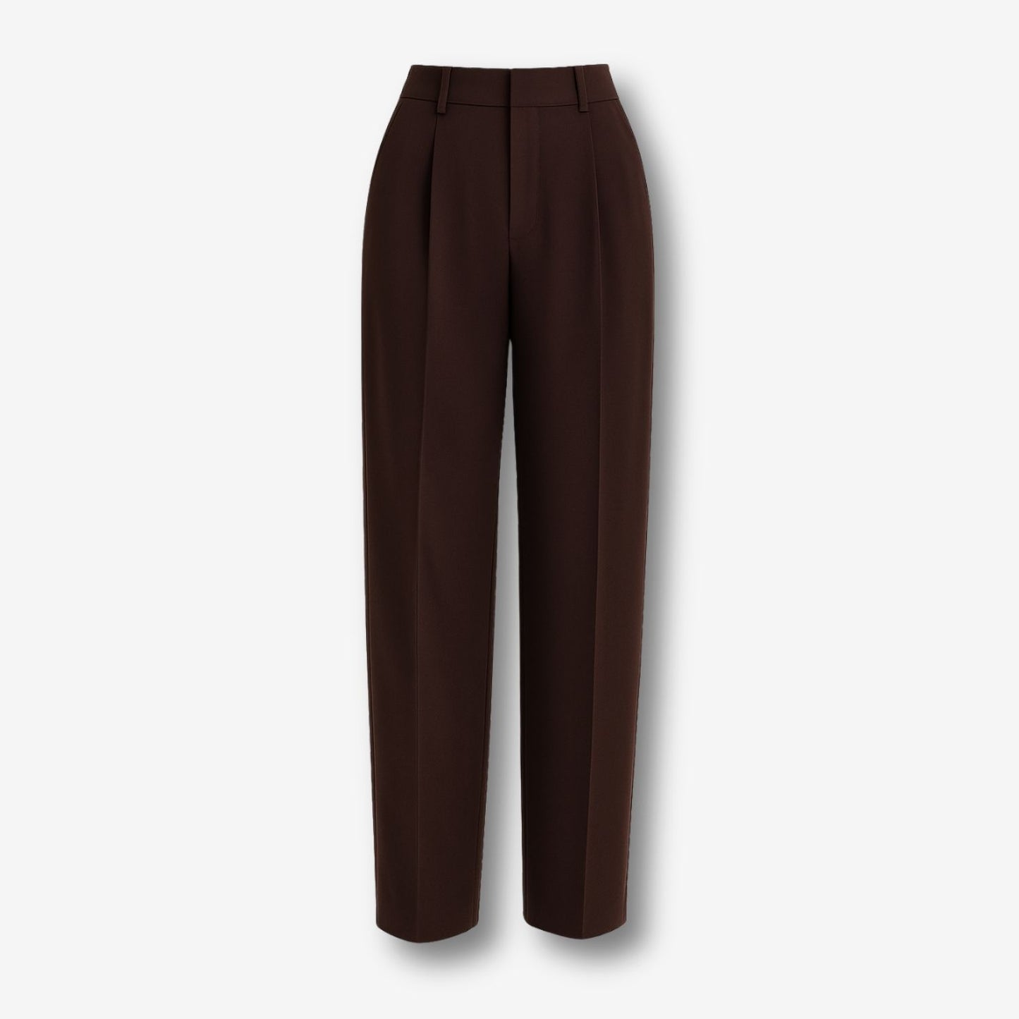 Nevara High Waist Wide Leg Pants – Brown