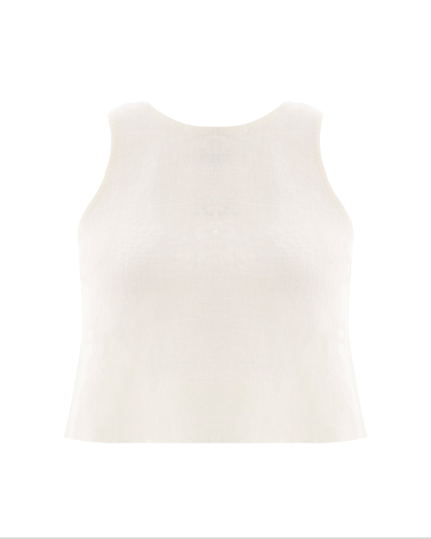 Lena White 100% Linen Top