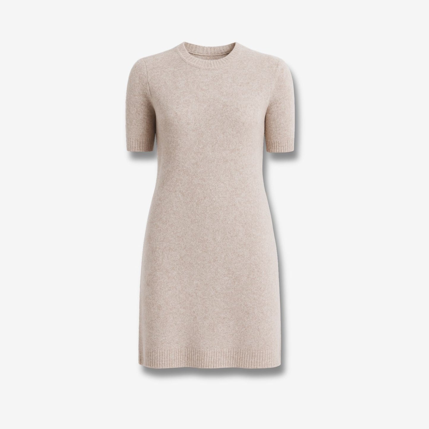 Rune Short Sleeve Knit Dress – Ecru