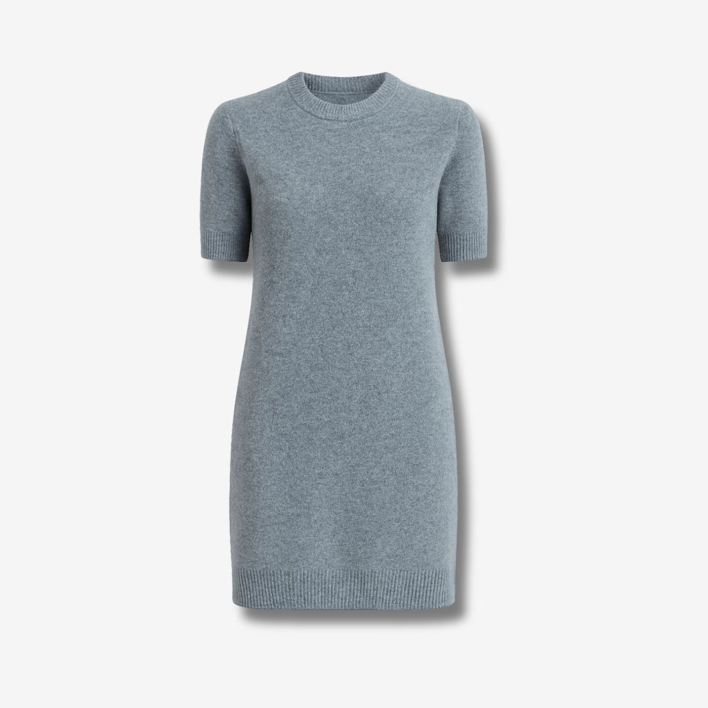 Rune Short Sleeve Knit Dress – Grey