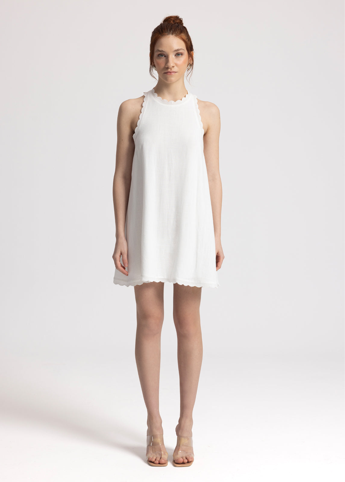 Calia White Mini Linen Dress