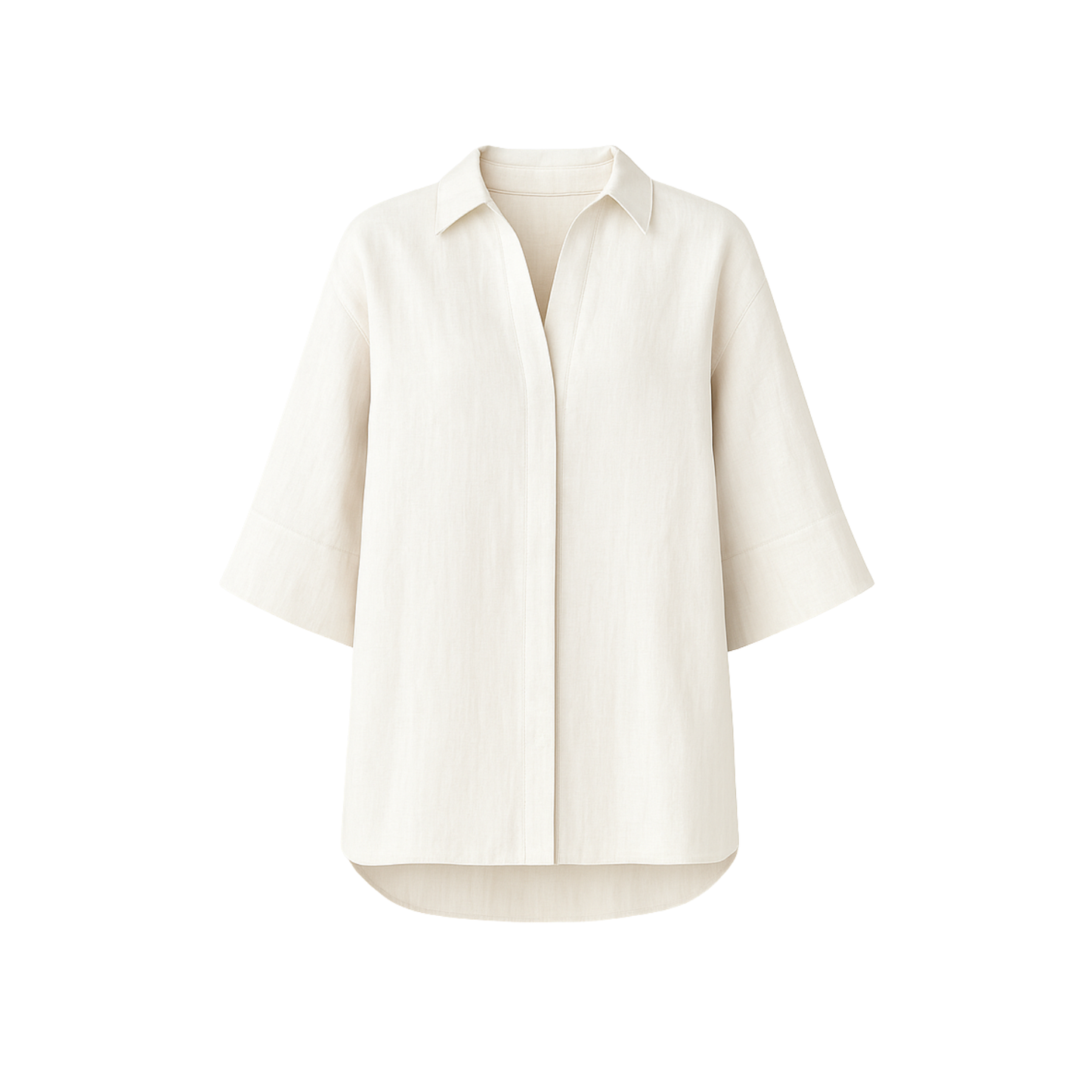 Iyan 100% Linen Oversize Shirt -White
