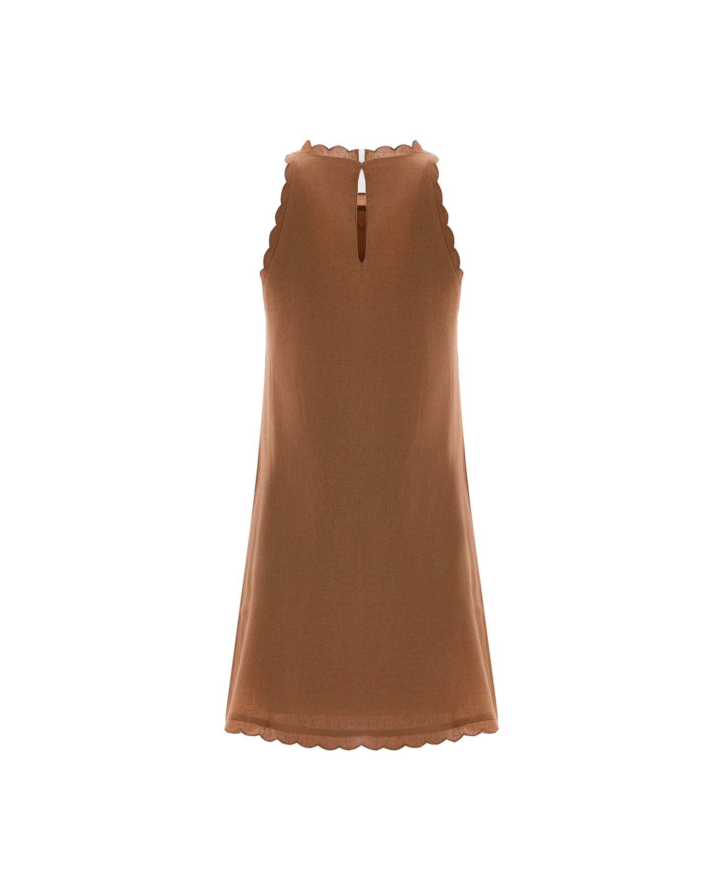 Calia Brown Mini Linen Dress
