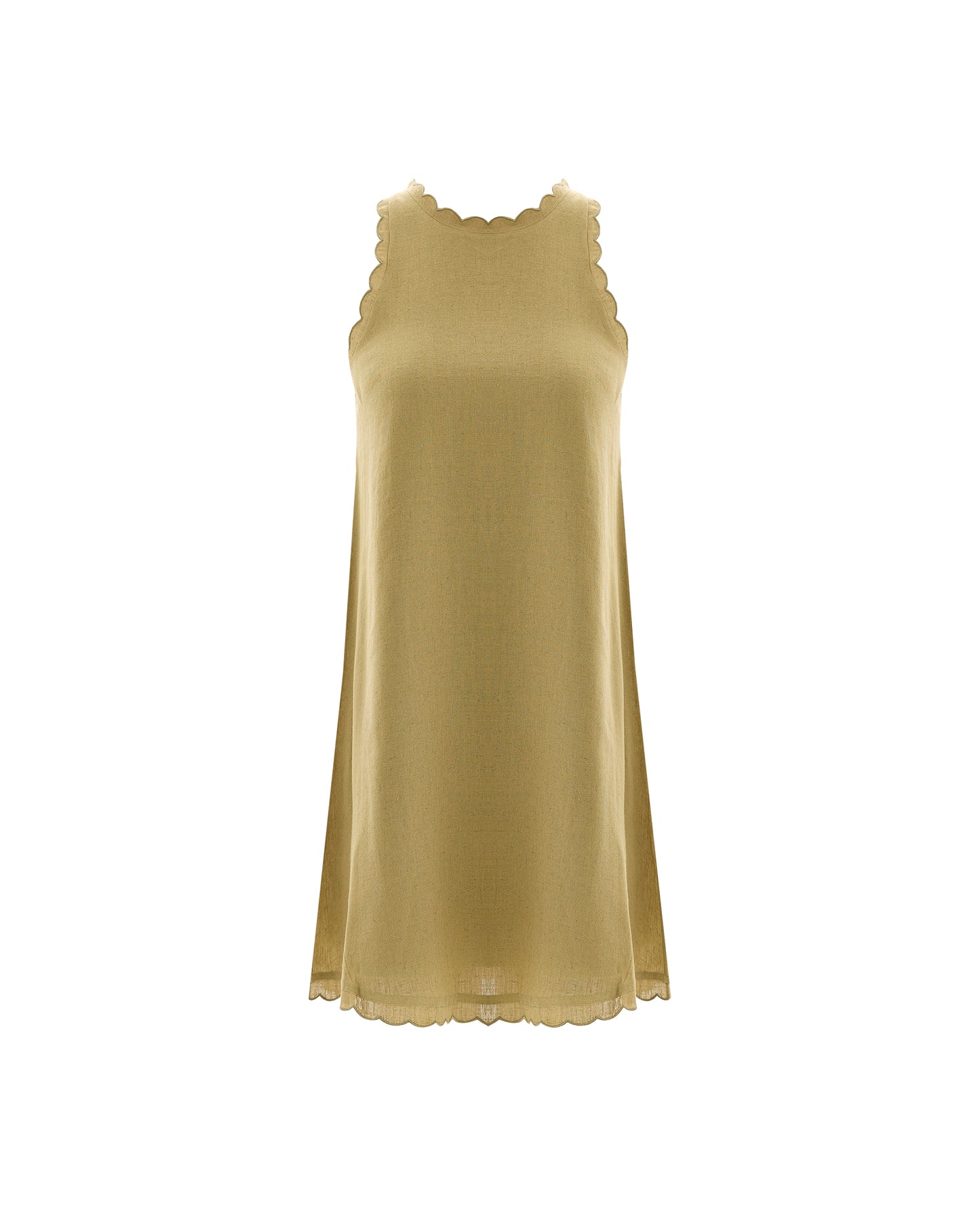 Calia Light Green Linen Mini Dress