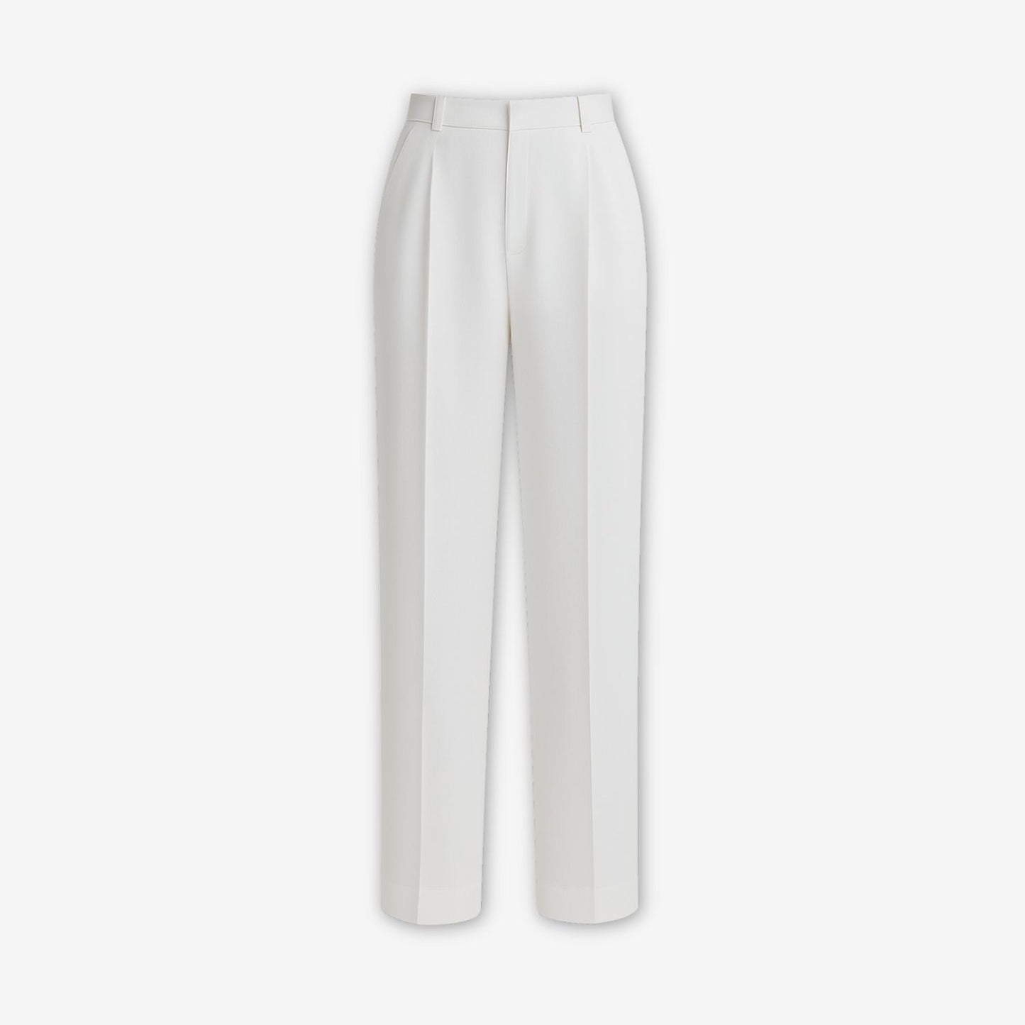 Nevara High Waist Wide Leg Pants – White