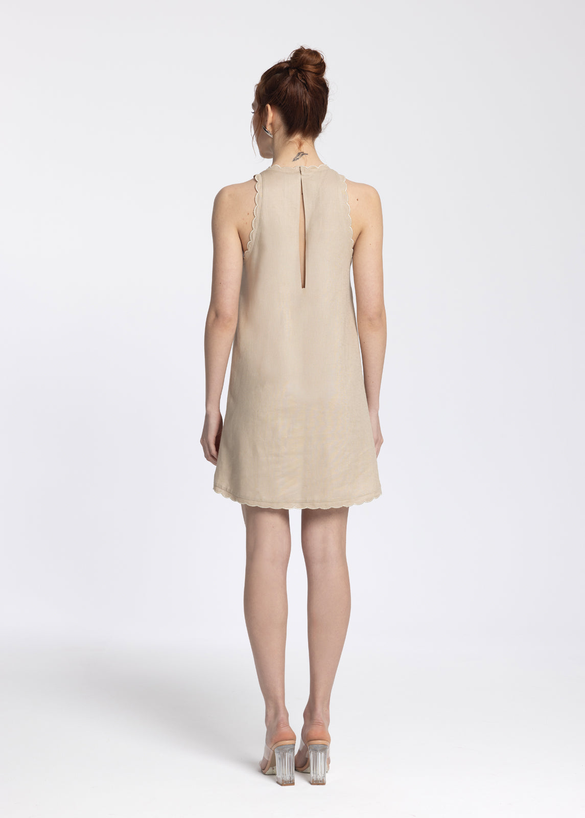 Calia Cream Mini Linen Dress Monlicia Calia Cream Mini Linen Dress Monlicia