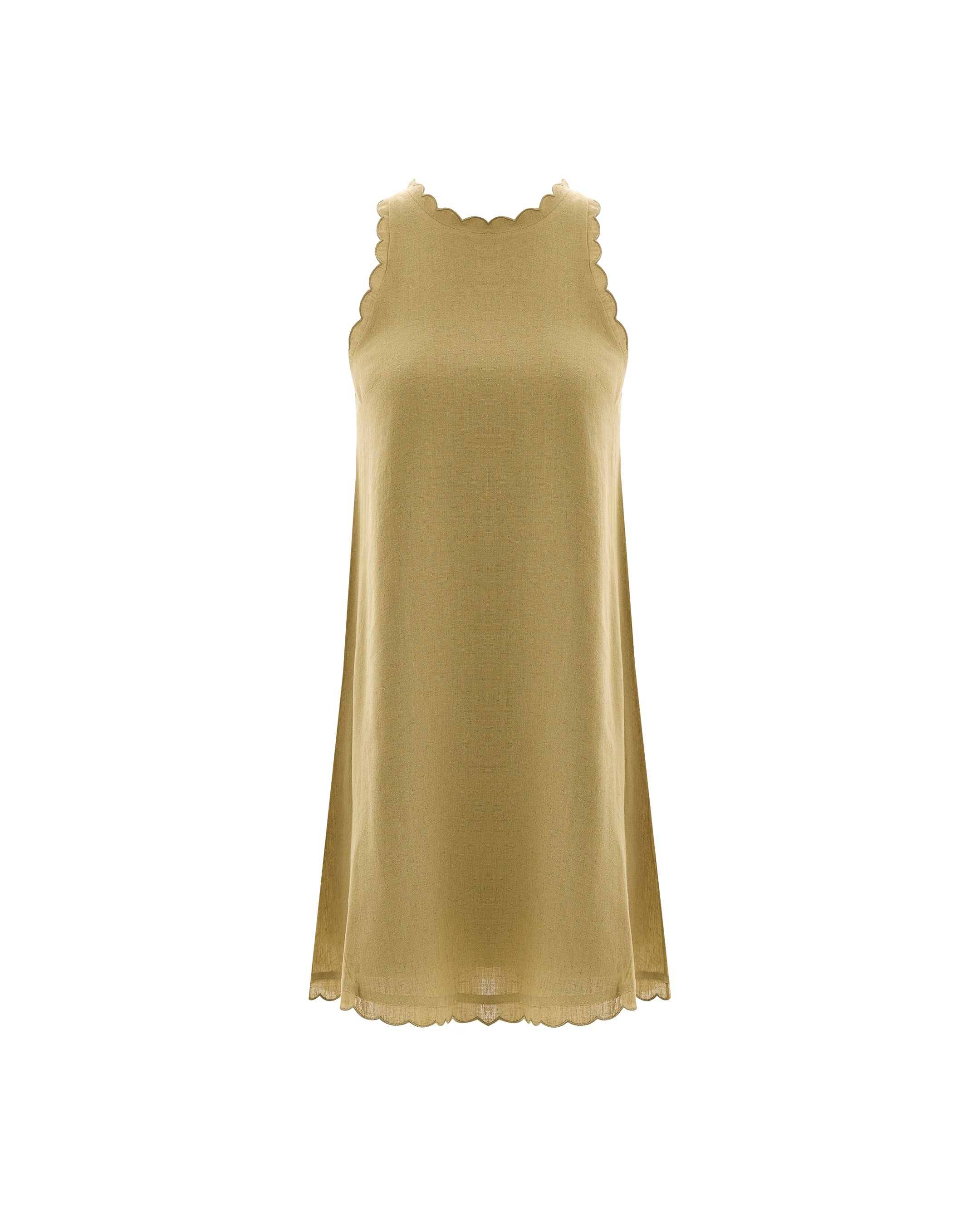 Calia Light Green Linen Mini Dress