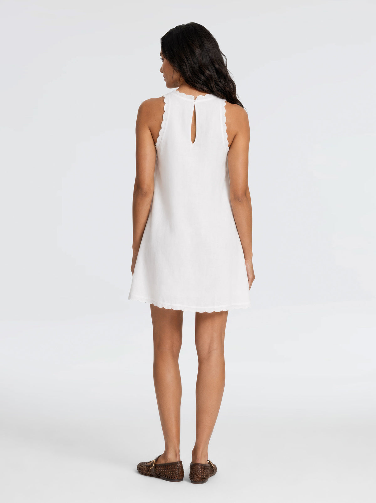 Calia White Mini Linen Dress