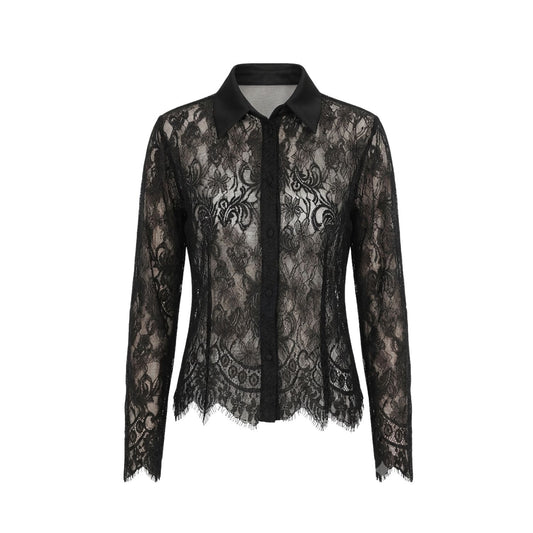 Lina Lace Shirt - Black