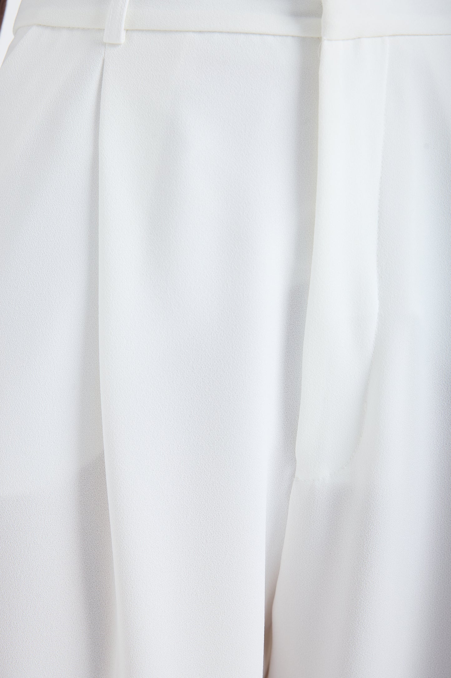 Nevara High Waist Wide Leg Pants – White