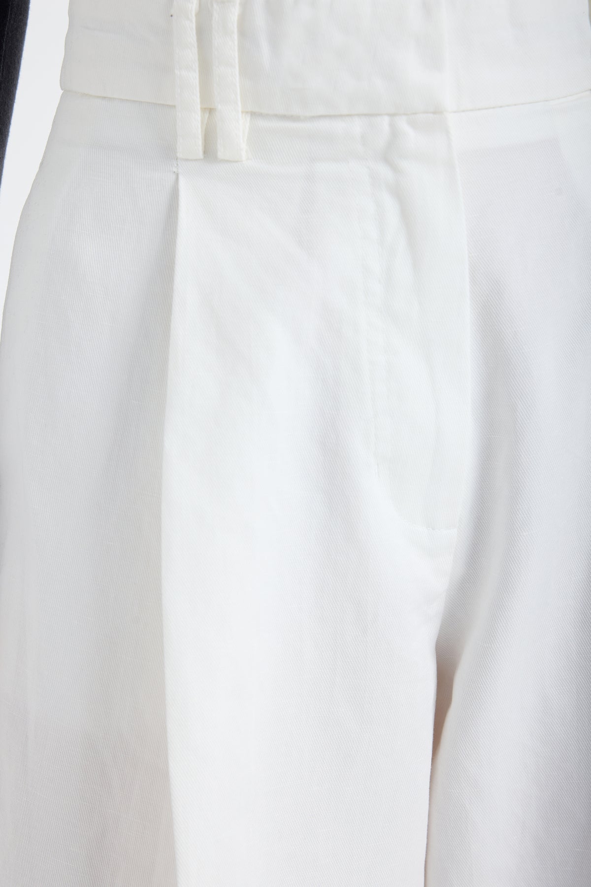 Cyra Linen Wide Leg Trousers - White