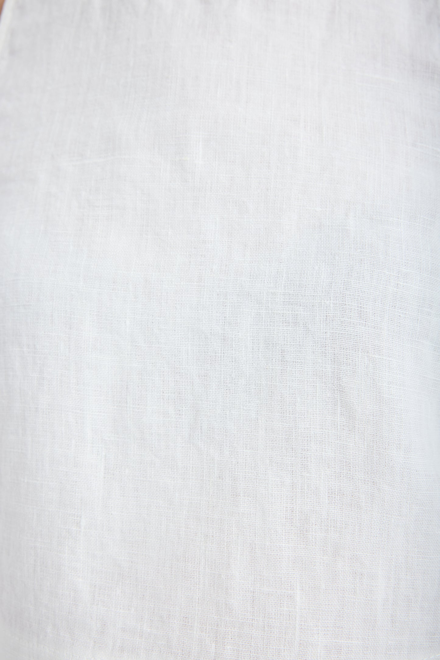 Lena 100% Linen Sleeveless Crop Top - White