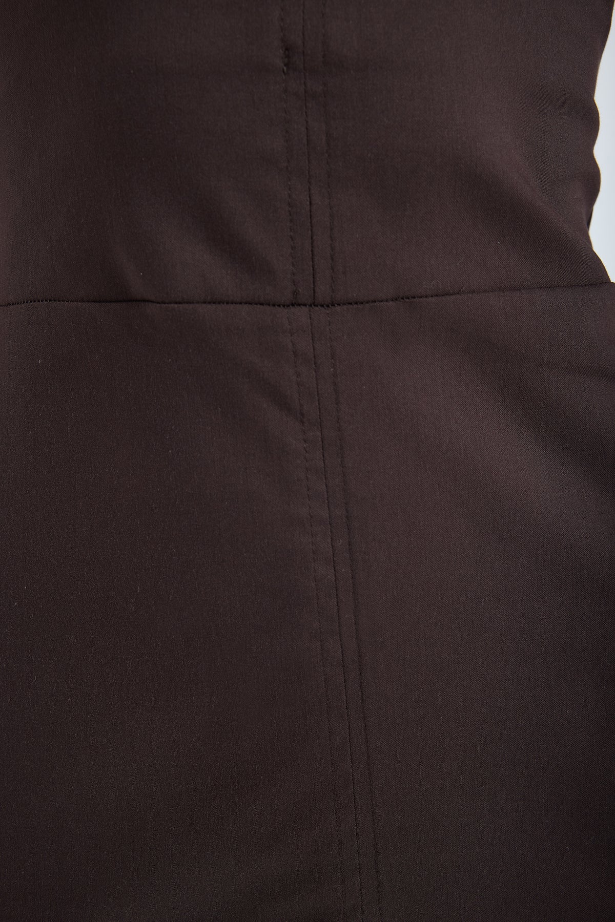 Akasha Strapless Cotton Blend Midi Dress – Brown