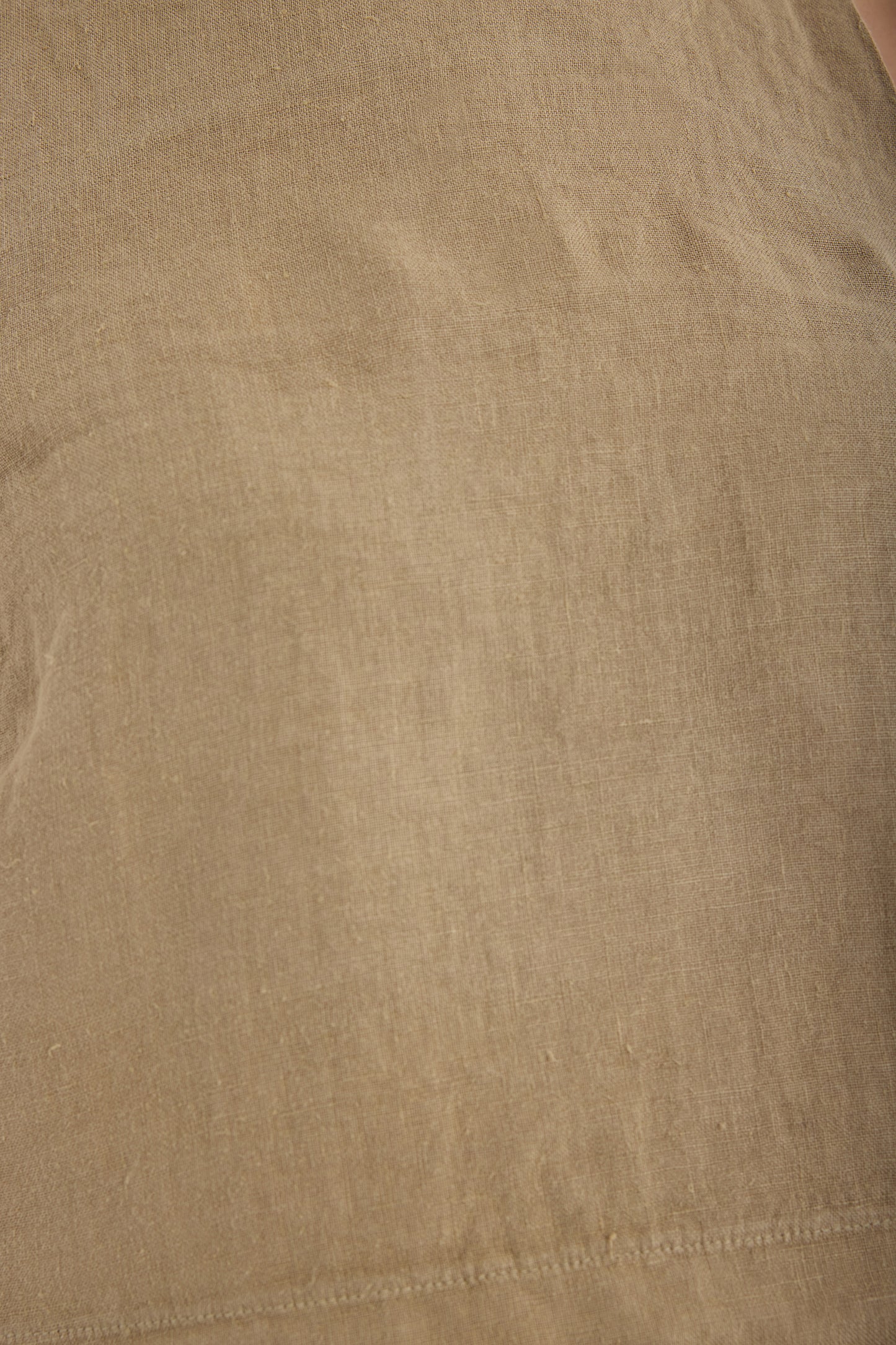 Lena 100% Linen Sleeveless Crop Top - Dark Beige