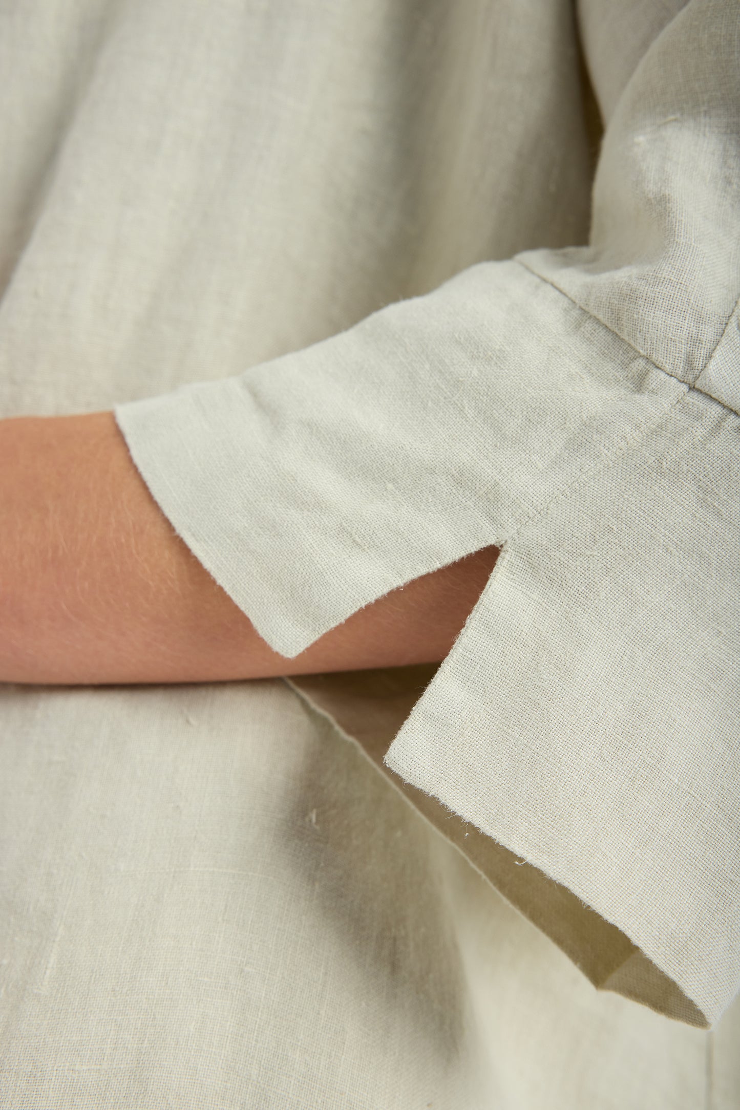 Iyan 100% Linen Oversize Shirt - Stone