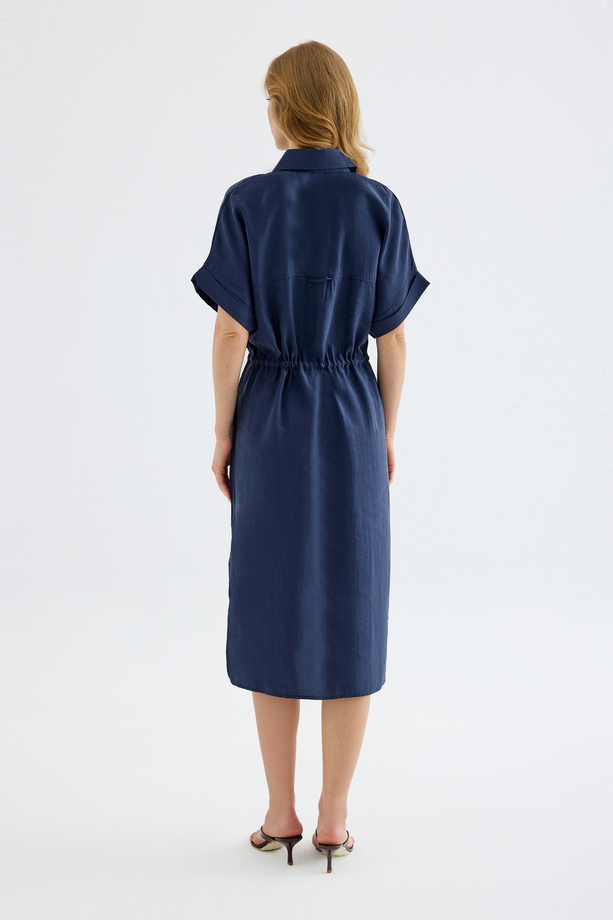 Solenne Cotton Midi Shirt Dress