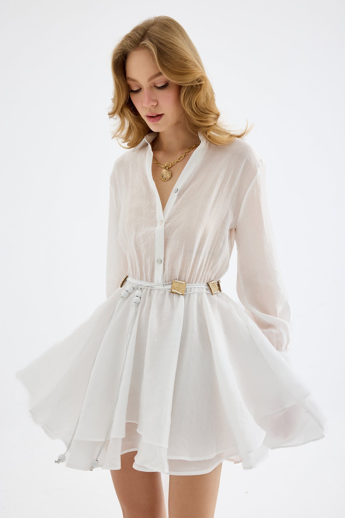 tencel shirt dress Alora Mini White – Monlicia Light Pink Trumpet Dress Tuxedo Shirt Size:XSmall (3-4T) or looking for an