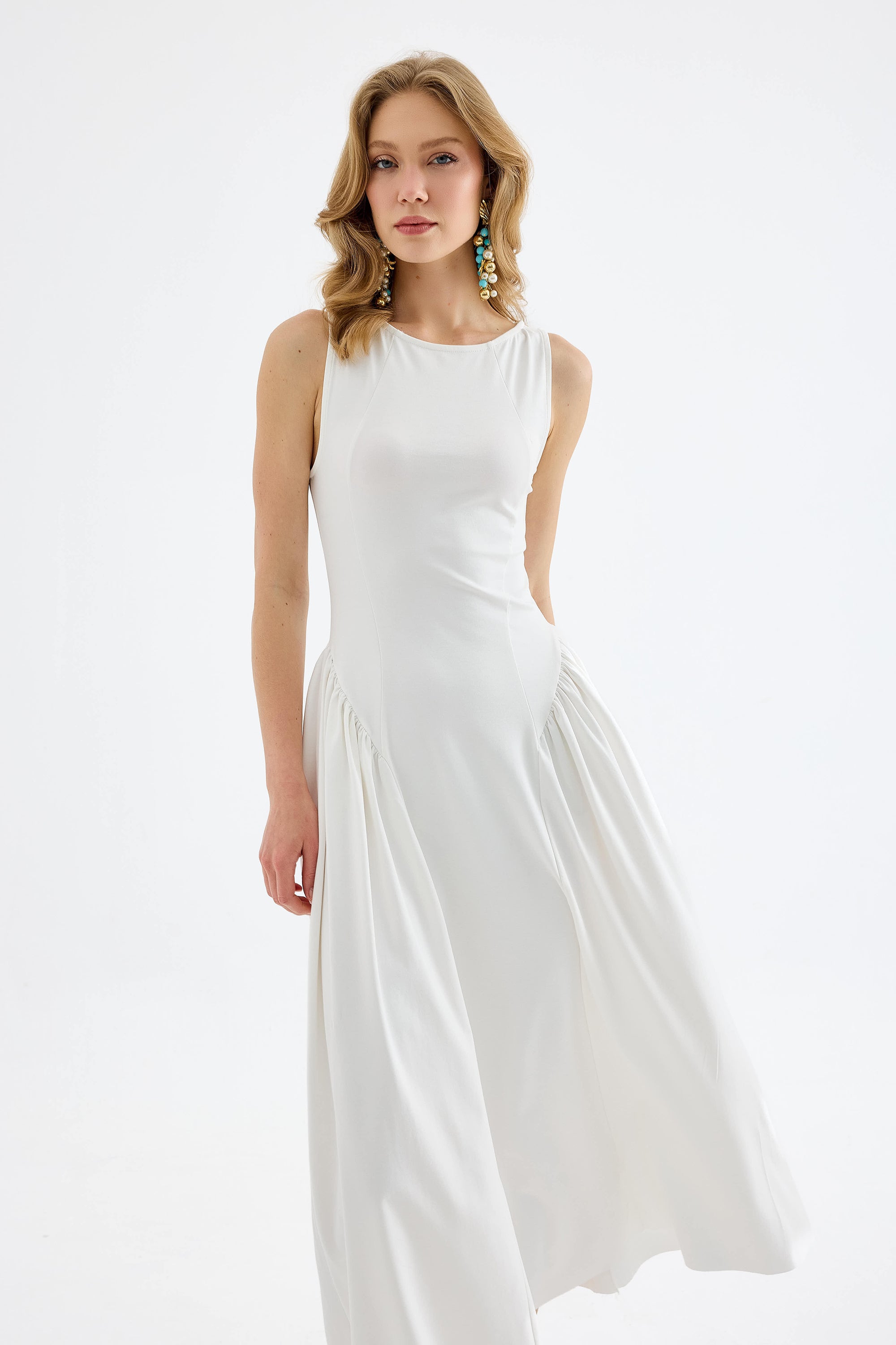white maxi bodycon dress Elaris Viscose Off-Shoulder Plus-Size Prom Gown: american-tall Size:2X(24) Approx length 148cm