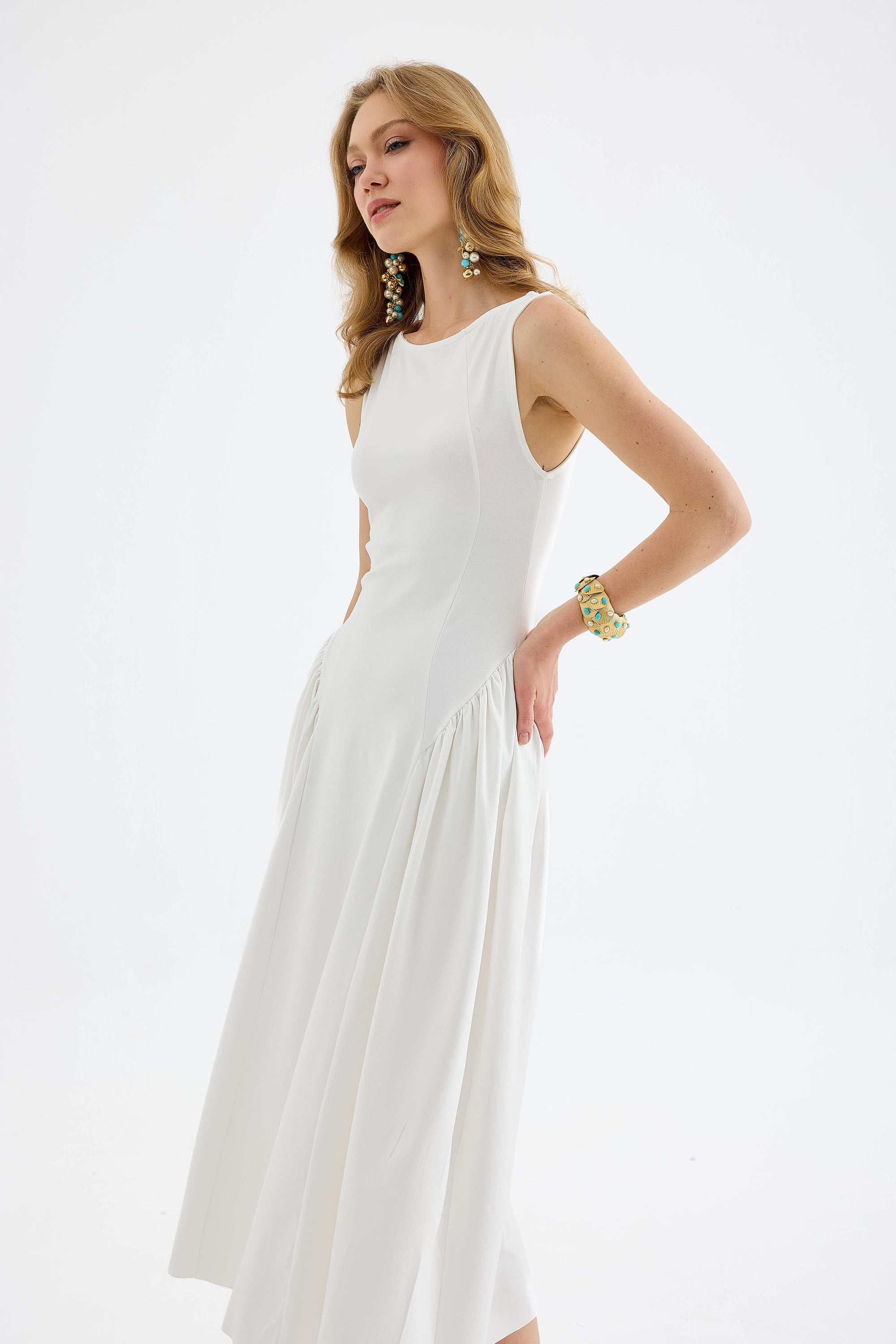 Elaris Viscose Bodycon Maxi Dress