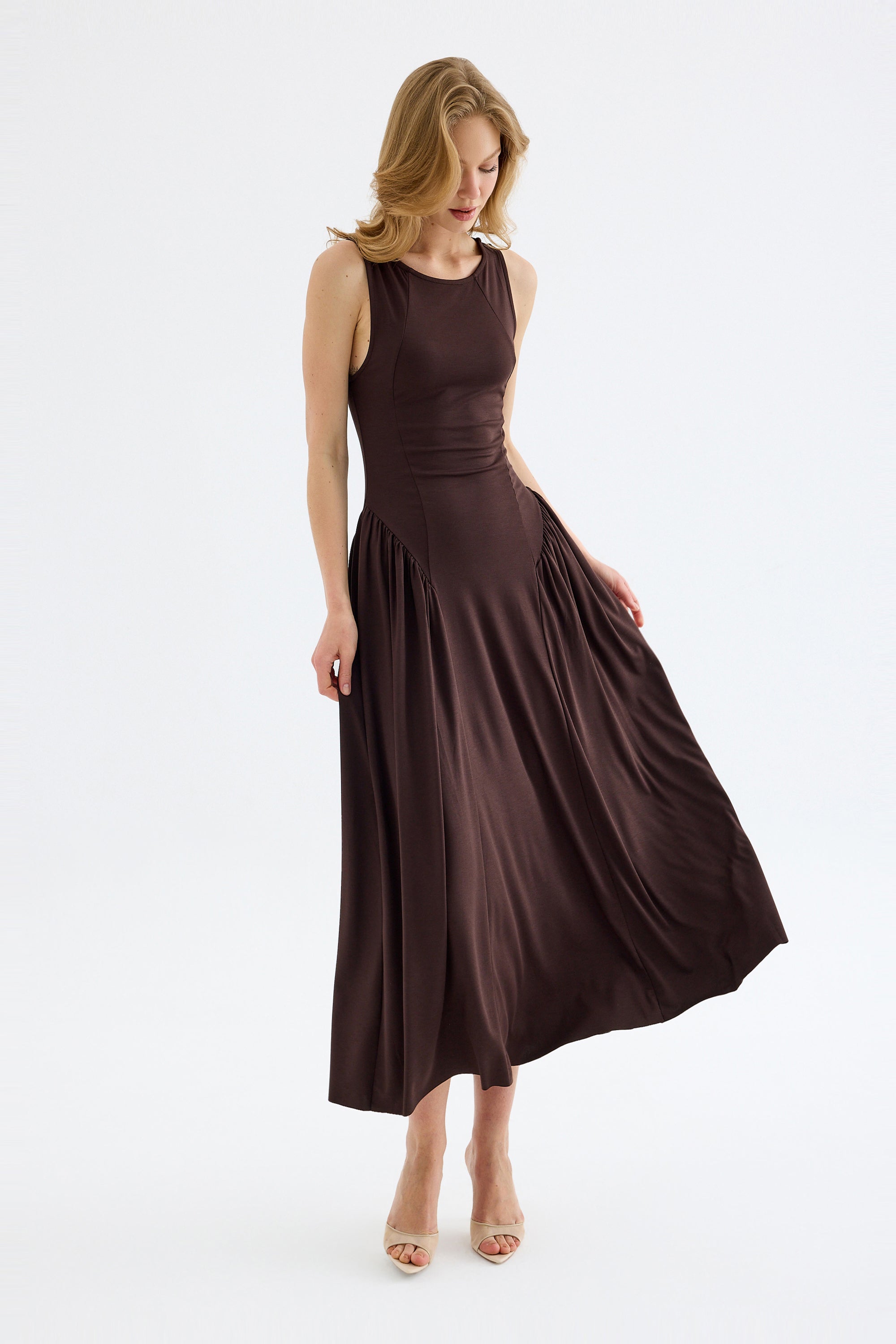 brown bodycon maxi dress Elaris Viscose Victorian Lace Nightgown - GAUZE DRESSES including plus sizes Size:2XL(18)