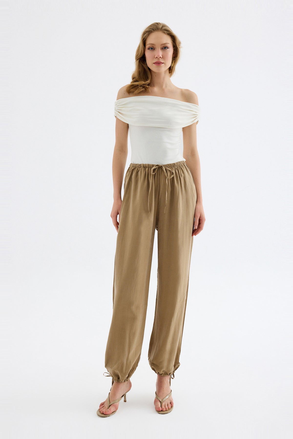 Novelle Modal Balloon Pants - Beige
