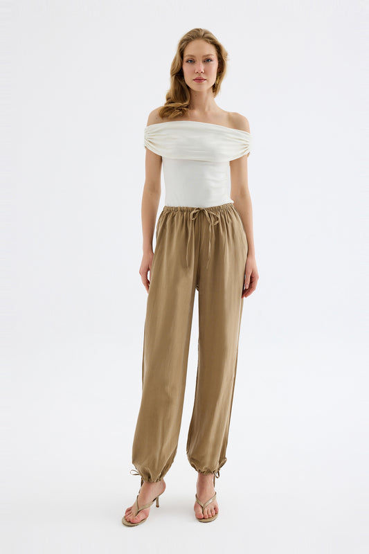 Novelle Modal Balloon Pants - Beige