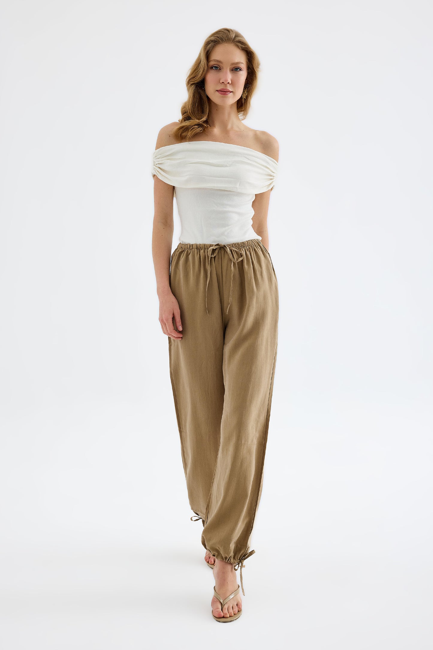 Novelle Modal Balloon Pants - Beige