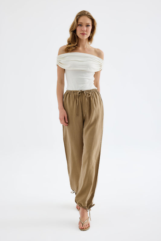 Novelle Modal Balloon Pants - Beige