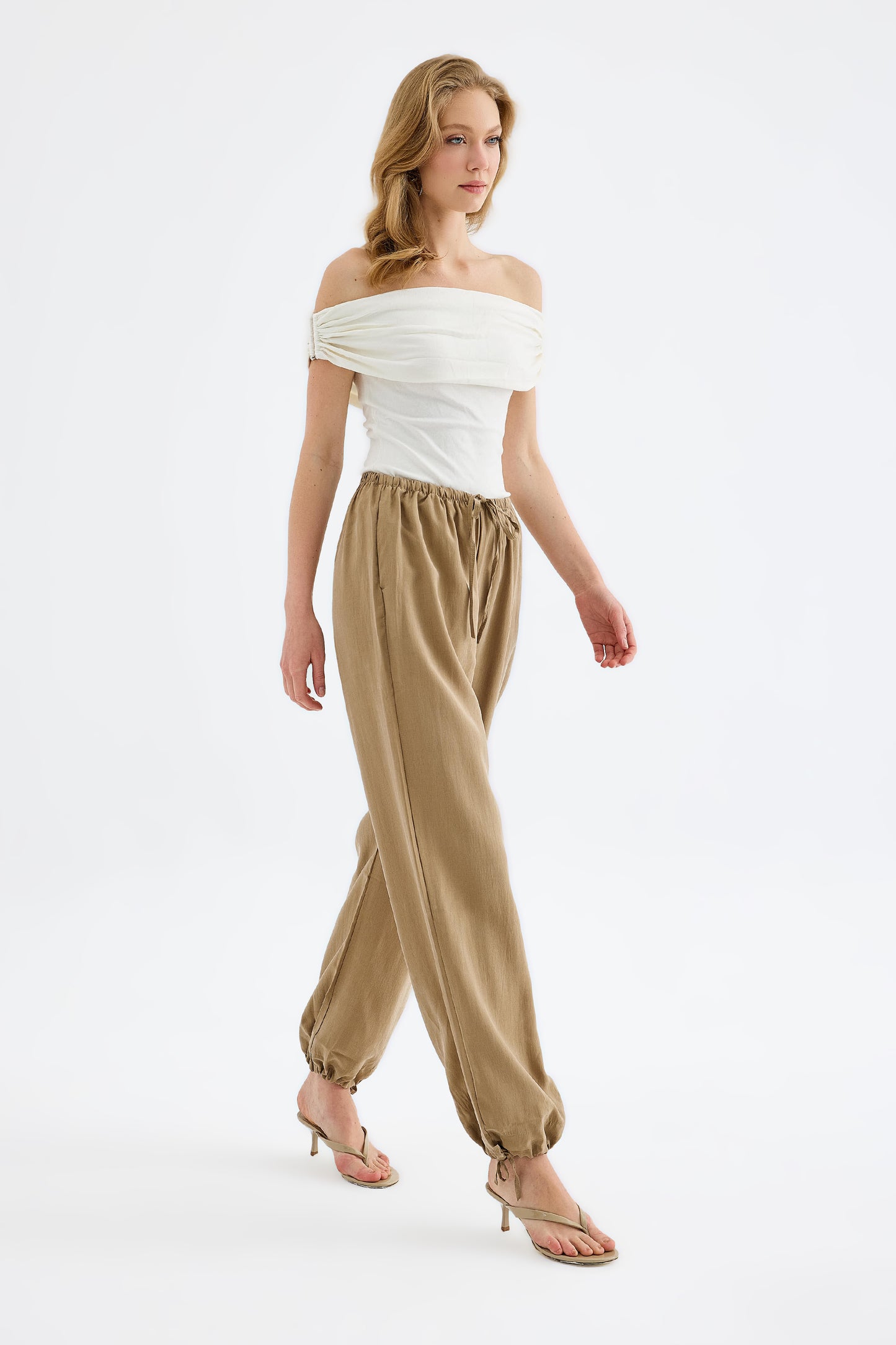Novelle Modal Balloon Pants - Beige