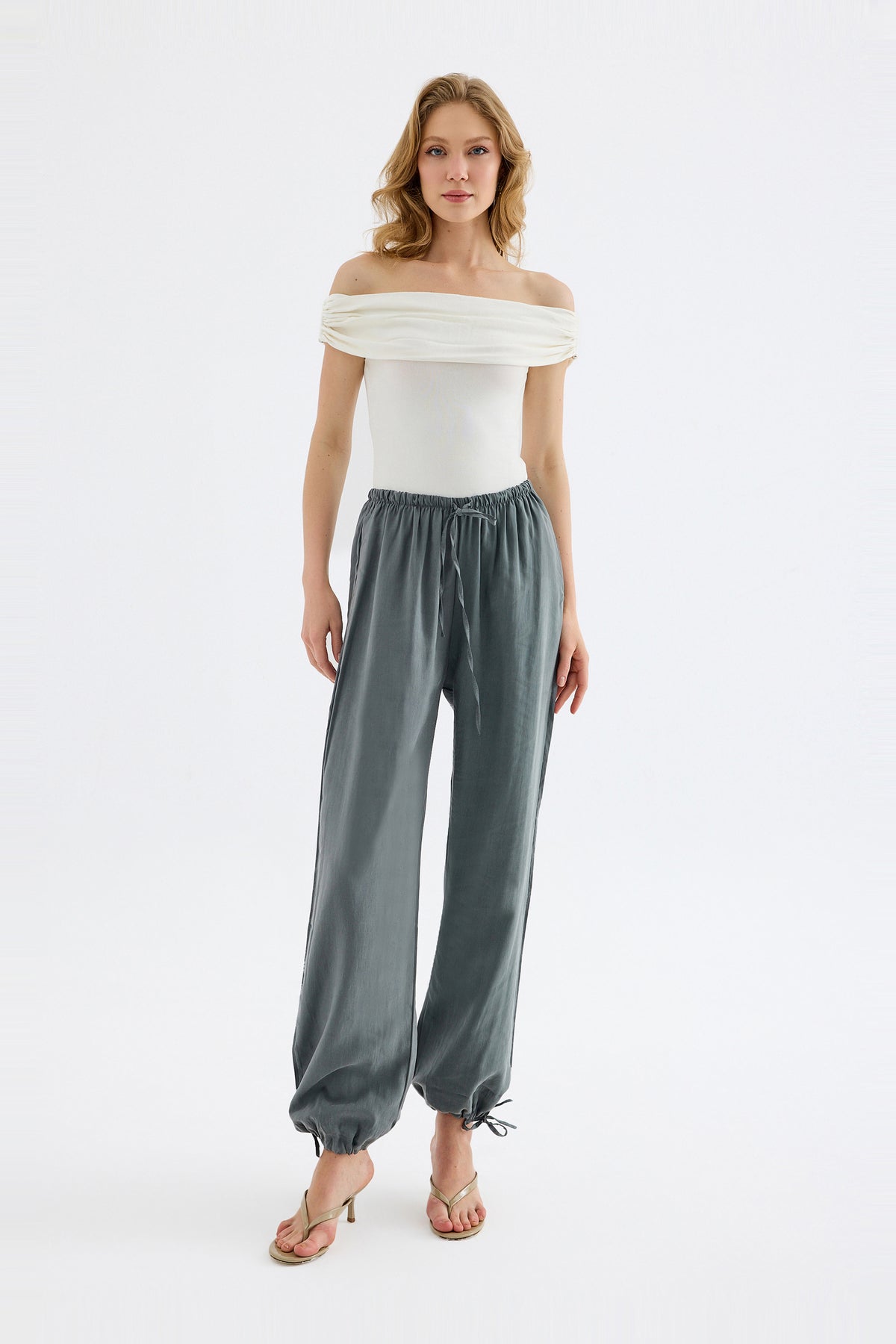 Novelle Modal Balloon Pants - Grey