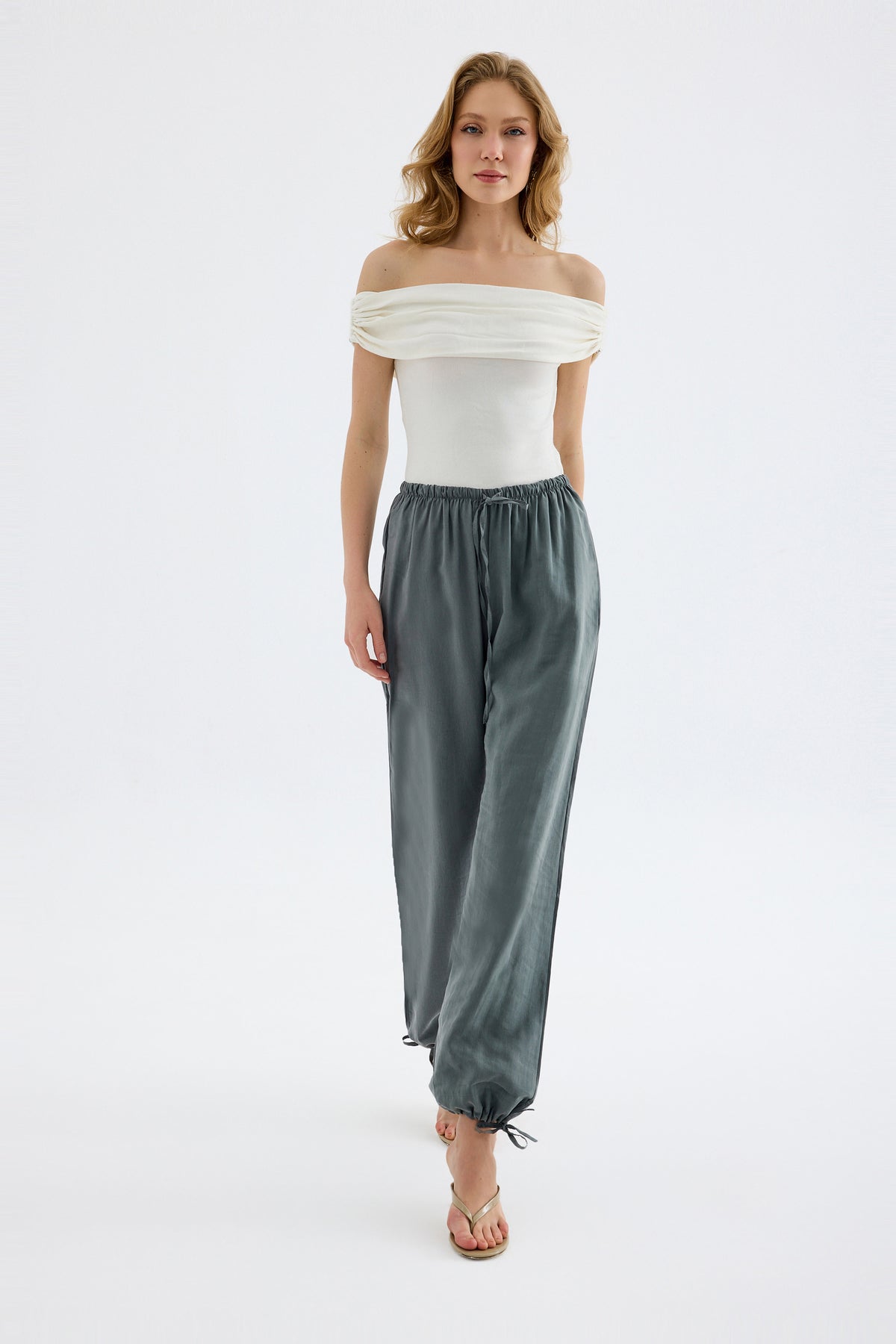 Novelle Modal Balloon Pants - Grey