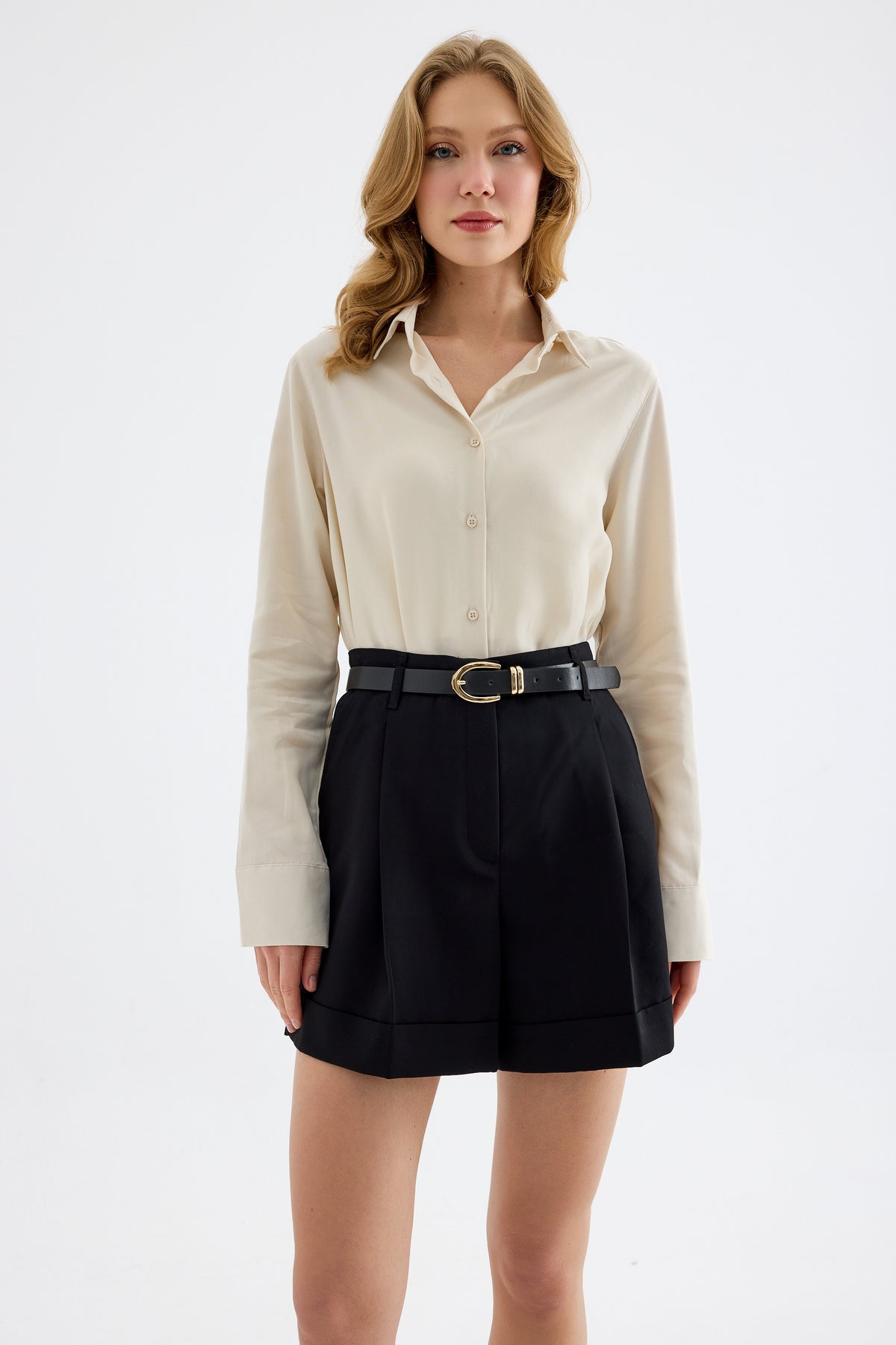 Colette Basic Lyocell  Stone Shirt