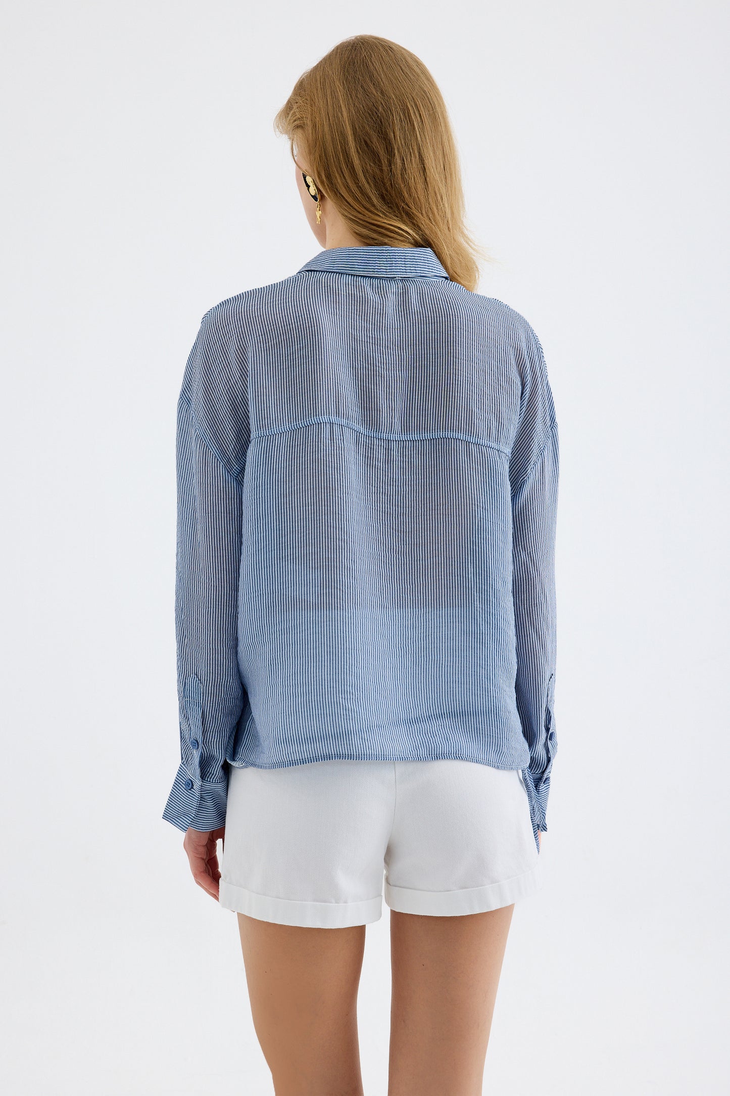 Rosalie Viscose Striped Relaxed Shirt