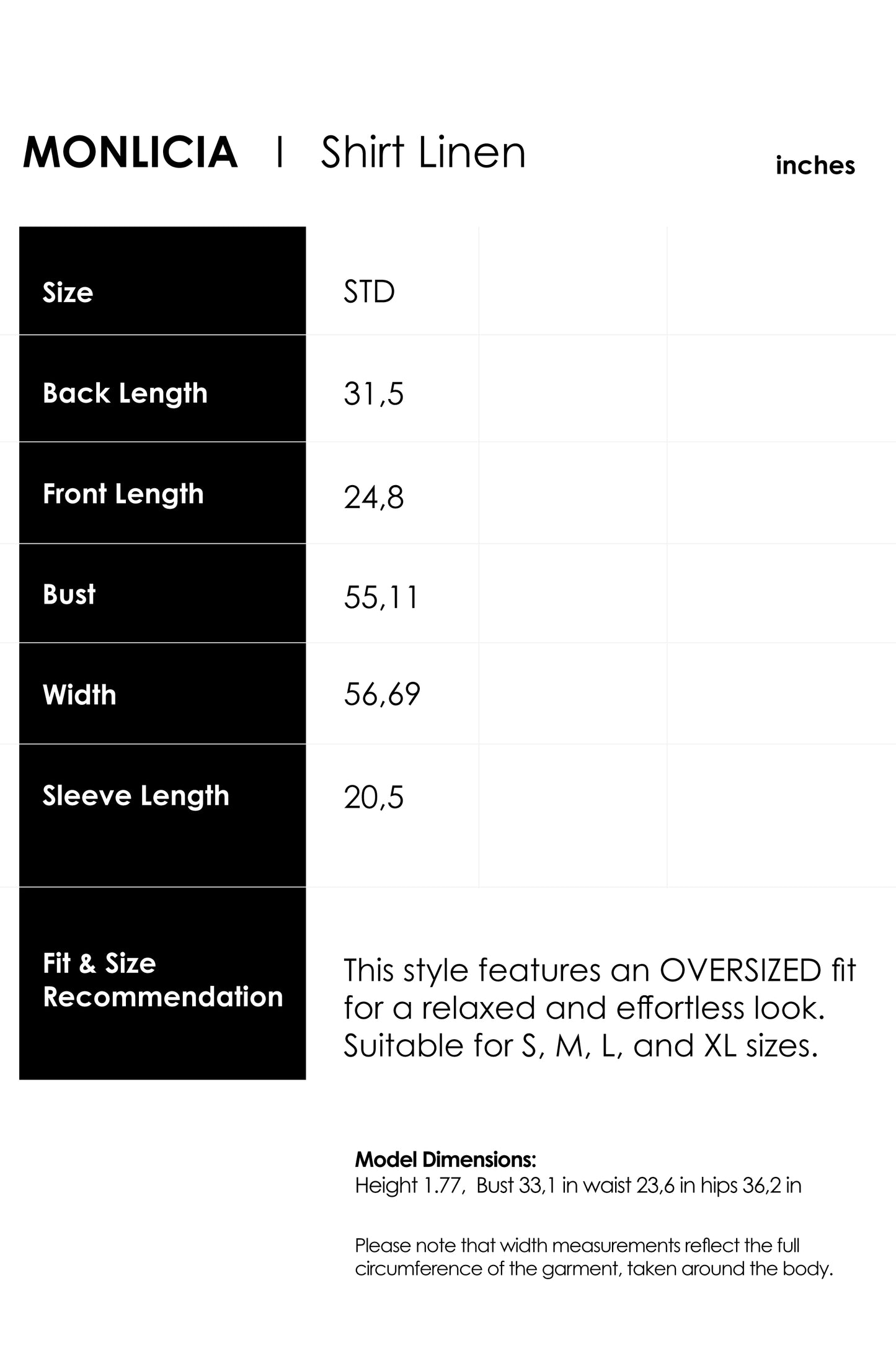 Iyan 100% Linen Oversize Shirt - Blue